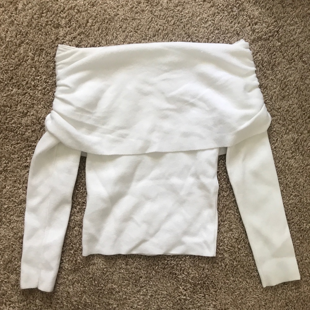 Everfine Rib Ruched Off Shoulder - Picture 5 of 6